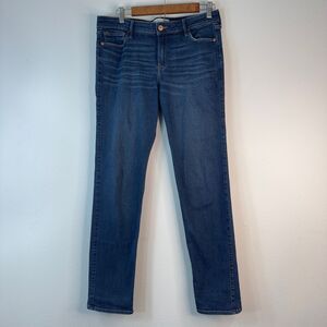 Abercrombie & Fitch Straight Mid-Rise Denim Jeans Womens 14R Casual Minimalist